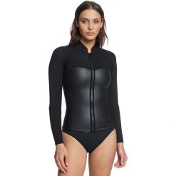 Outlet ๐ Roxy Women's Wetsuits Satin 1.0mm Front Zip Long Sleeve Wetsuit Jacket Women's ๐