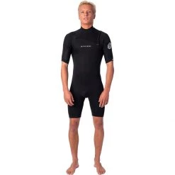 Best Pirce ❤️ Rip Curl Men's Wetsuits Dawn Patrol 2/2 GB Chest Zip Short Sleeve Springsuit Men's 🌟