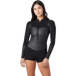 Discount โญ Roxy Women's Wetsuits Satin 1.5mm Front Zip Long Sleeve Springsuit Women's โจ