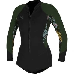 Coupon ✔️ O'Neill Women's Wetsuits Bahia 2/1 Front Zip Long Sleeve Surf Suit Women's 💯