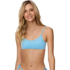 Buy 👍 Maaji 👙 Bikini Tops Cloud Blue Lanai Sporty Bralette 👙 Bikini Top Women's 😉