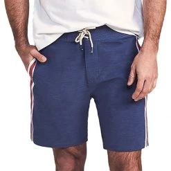 Buy 👍 Faherty Men's Board Shorts Retro Surf Stripe Boardshort Men's 🥰