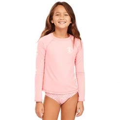 Promo 🤩 Billabong Girls' Rashguards Feelin Ditsy Long Sleeve Rashguard Girls' 🔥