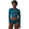 Best Pirce 💯 prAna Women's Rashguards Edge Wave Cropped Sun Top Women's 👏