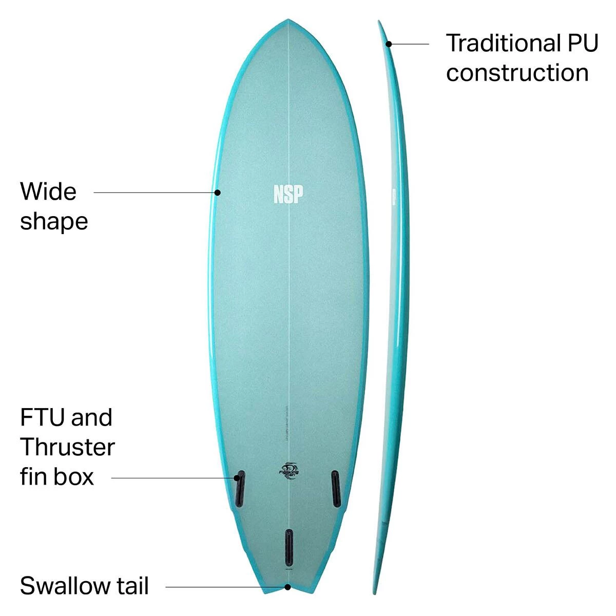 Top 10 ๐ NSP Shortboards Fighting Fish Shortboard Surfboard โค๏ธ - Image 4