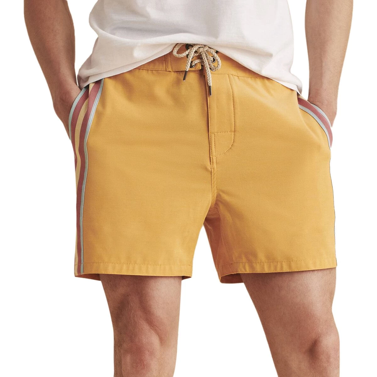 Promo ๐งจ Faherty Men's Board Shorts Retro Surf Stripe 5in Boardshort Men's ๐