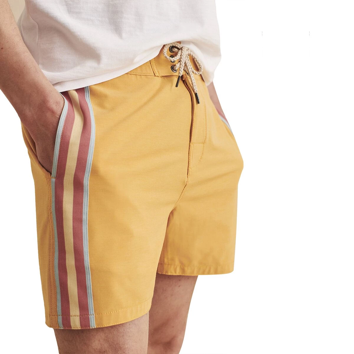 Promo ๐งจ Faherty Men's Board Shorts Retro Surf Stripe 5in Boardshort Men's ๐ - Image 5