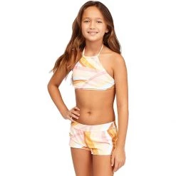 Cheap 💯 Billabong Girls' Board Shorts Sea Of Gold Swim Short Girls' 💯