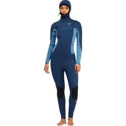 Cheapest 🔥 Billabong Women's Wetsuits 5/4mm Synergy Hooded CZ Full Wetsuit Women's 🌟