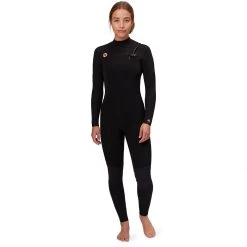Outlet ⌛ Sisstr Revolution Women's Wetsuits 7 Seas 5/4 Chest Front Full Zip Wetsuit Women's 🛒